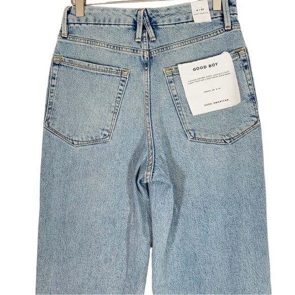 Good American Good Boy High Waist Straight Leg Jeans NEW - Picture 5 of 8